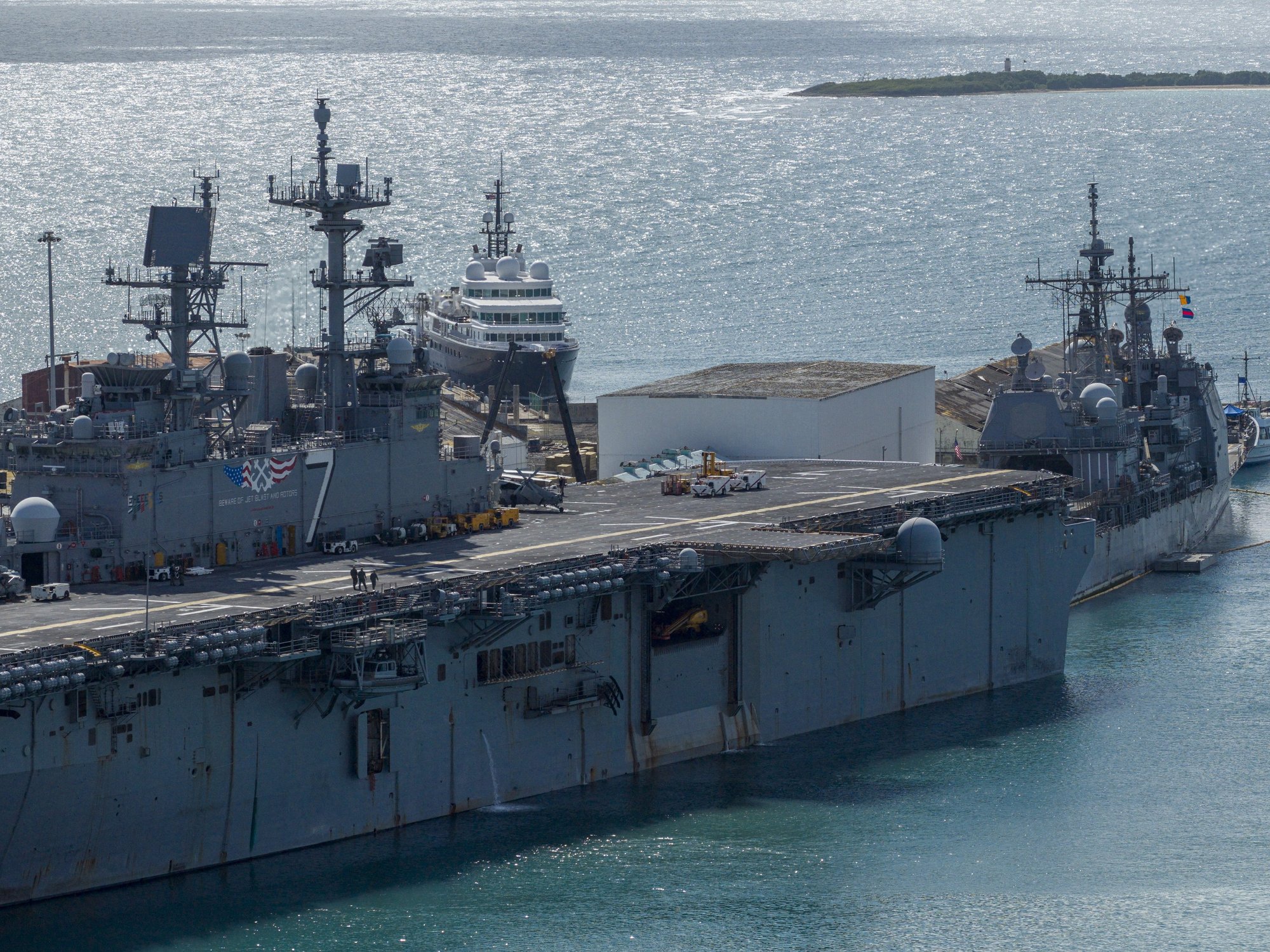 American sailor dies after US Navy destroyer collides with supply ship in Caribbean