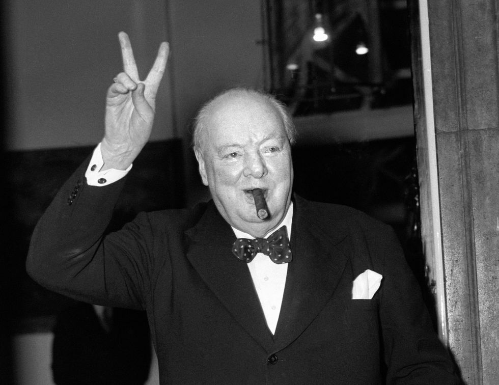 The V for victory sign was commonly used by Winston Churchill