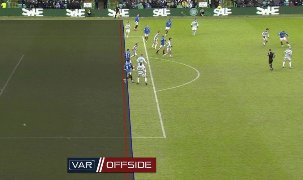The VAR later showed the footage