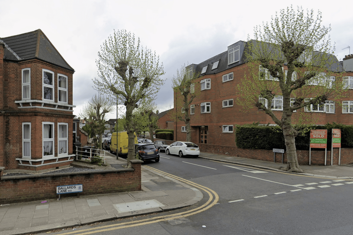 The vehicle crashed near Ballards Lane, across from the junction with Woodberry Gardens