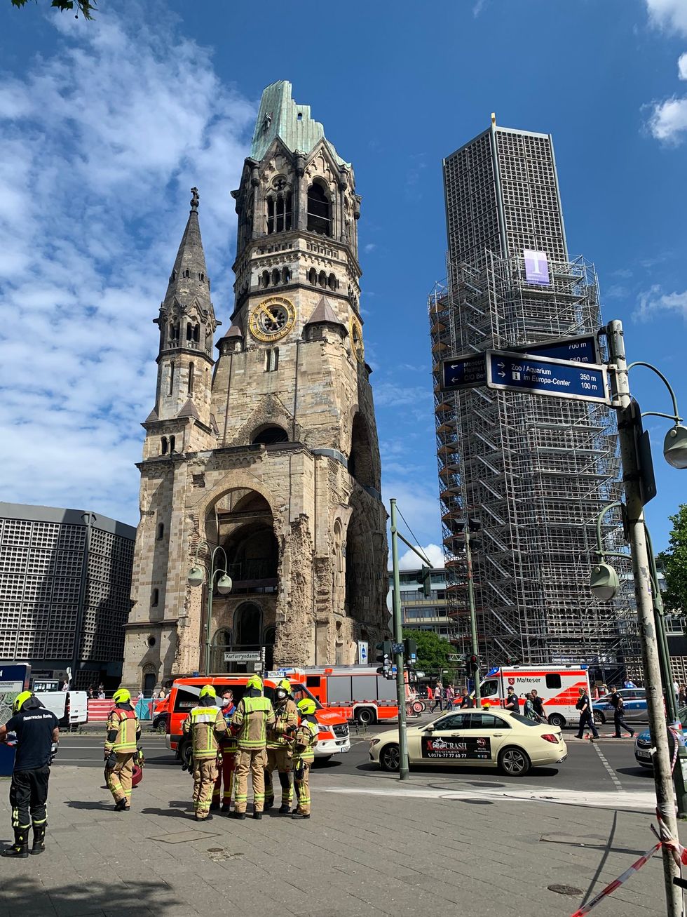 The vehicle struck people outside the Kaiser Wilhelm Memorial Church