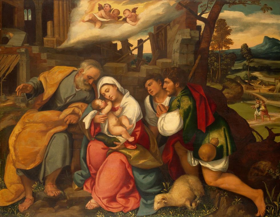 The Virgin Mary depicted in the Nativity story