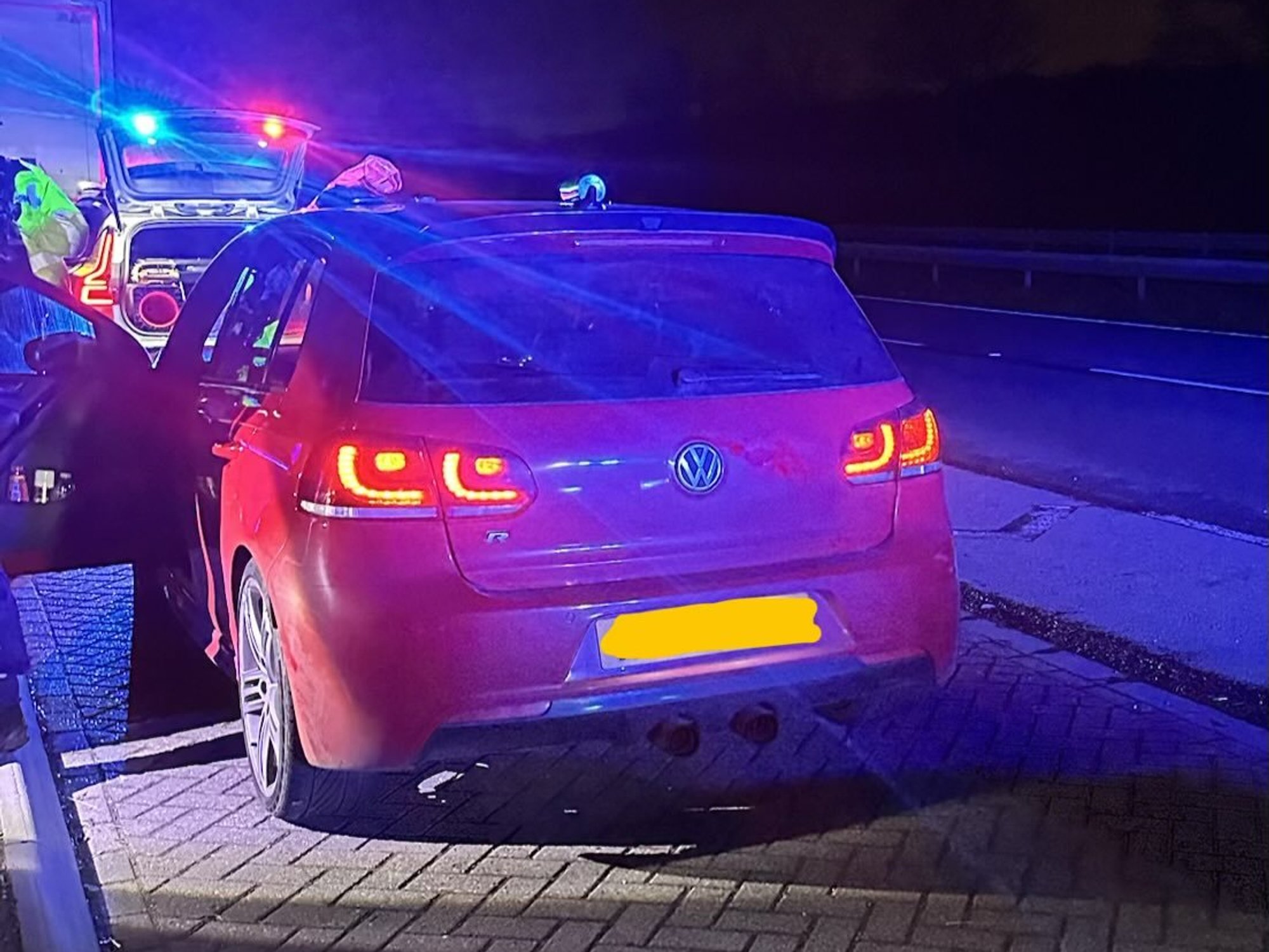 The Volkswagen Golf R took the police on a 'lengthy' chase around East Hertfordshire