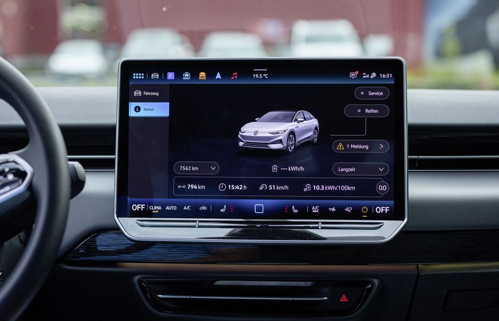 The Volkswagen ID.7 Pro S in testing