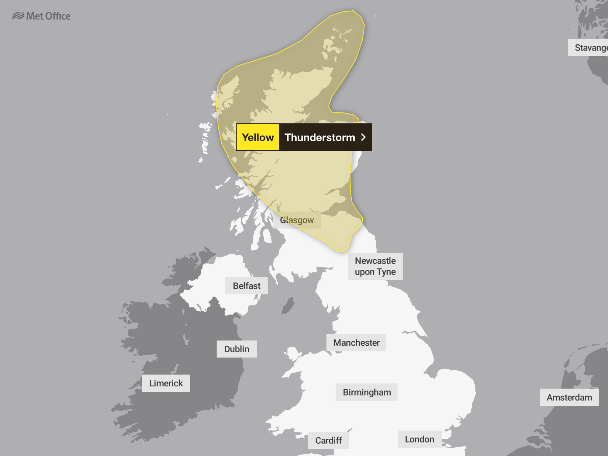 UK weather: Met Office issues yellow warning for thunderstorms amid amber heat health alert