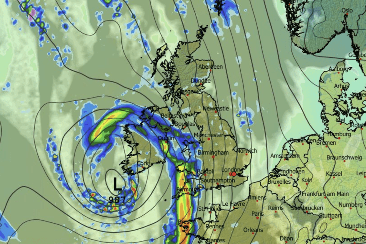 The west of Britain will be hit by more wind and rain