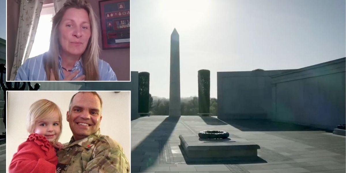NextImg:Widow of British troop shares pride as husband's name is carved into memorial wall: 'I know how much it would mean to him'