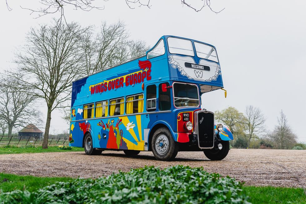 The Wings Over Europe tour bus