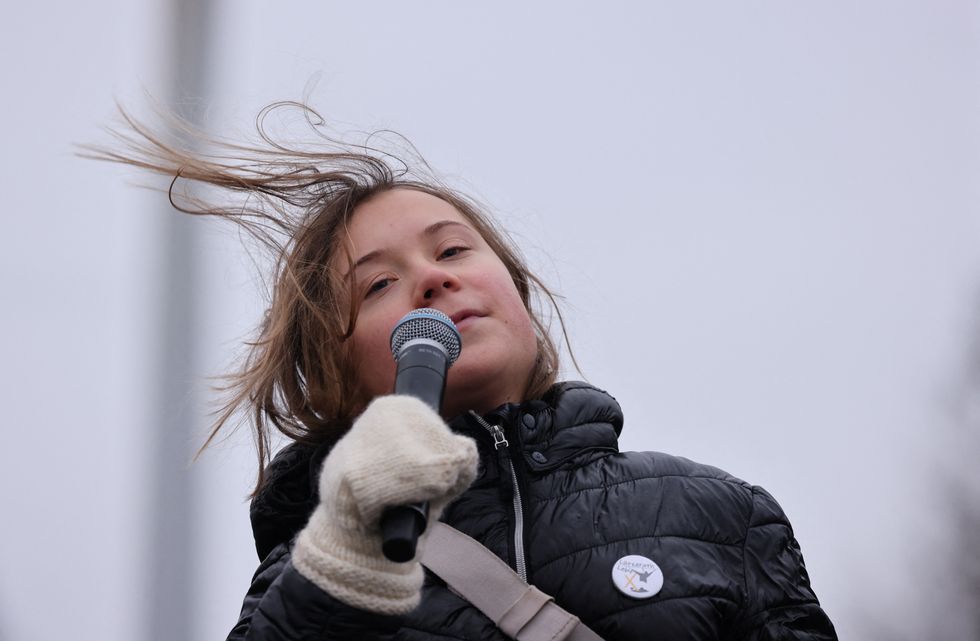 The young activist made an appearance at Davos in a climate protest