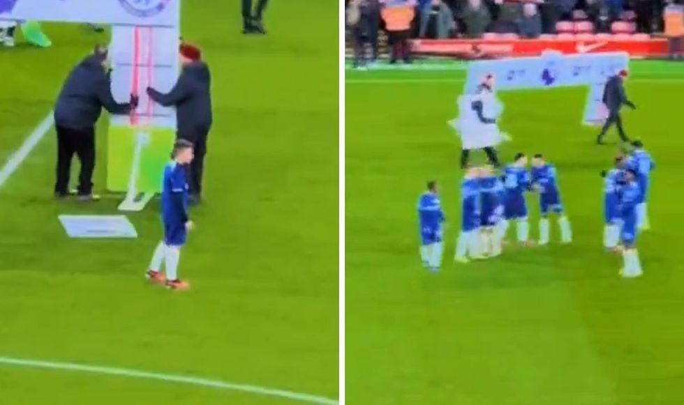 The young mascot was left on his own