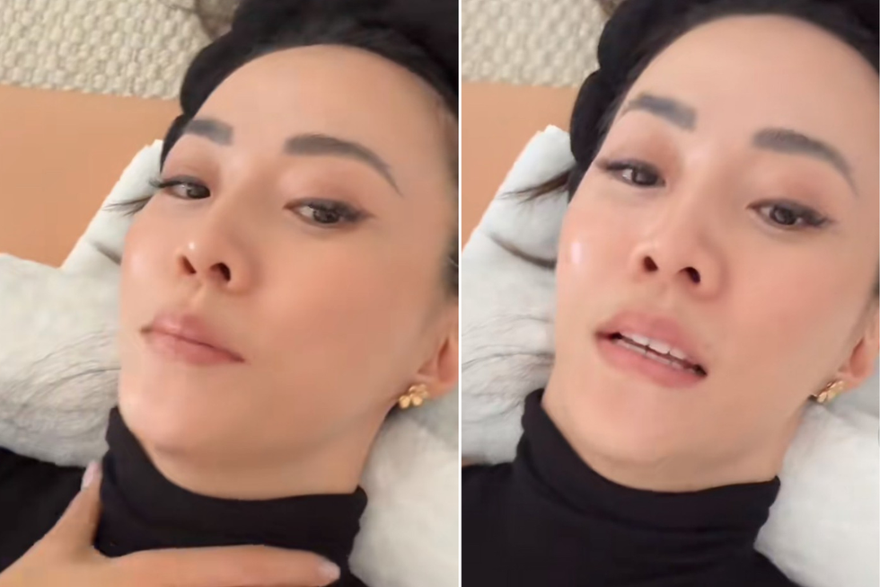 @thedavisstandard showing her mother's tip on how to reduce wrinkles