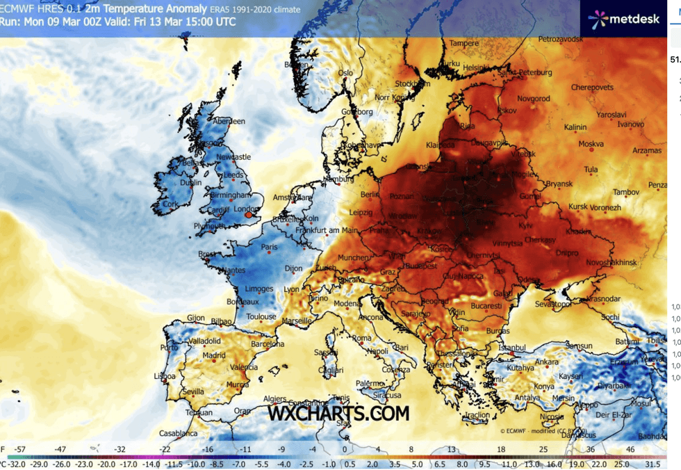 Then the cold moves back in