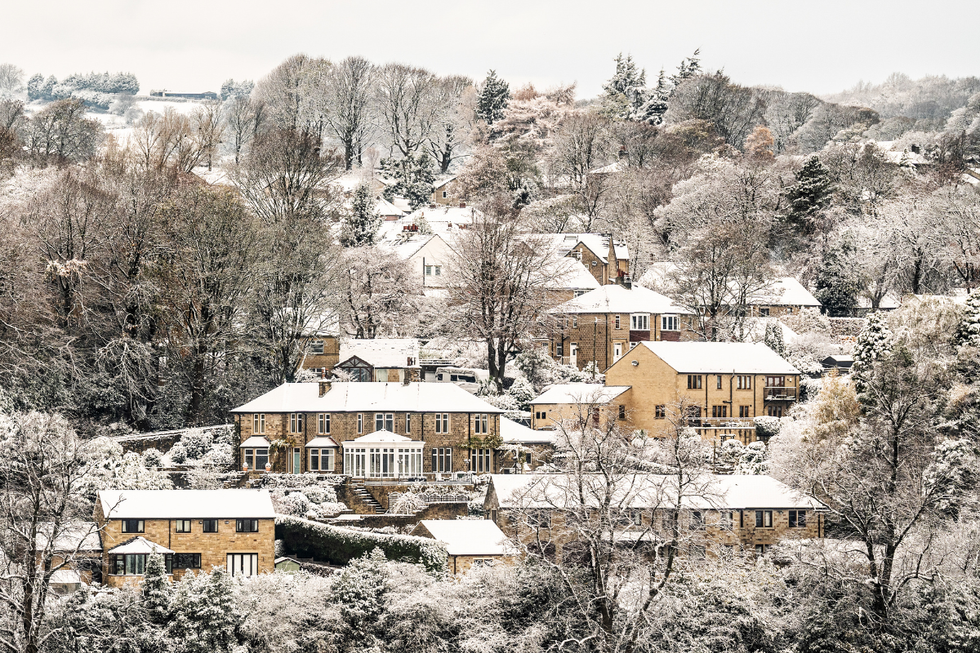 There was heavy snowfall in Holmfirth, west Yorkshire.\u200b