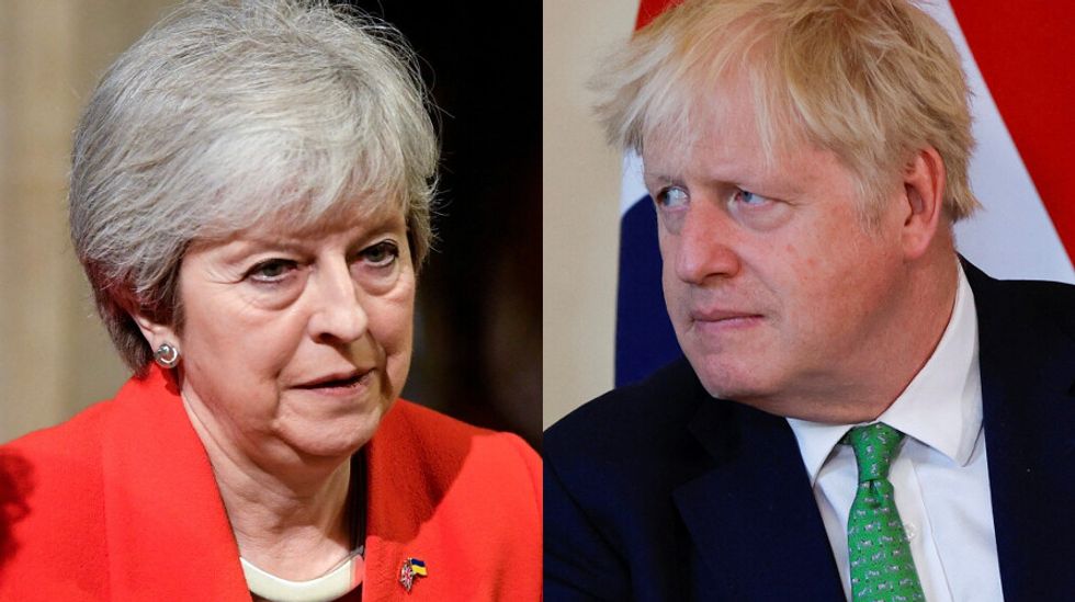 Theresa May and Boris Johnson