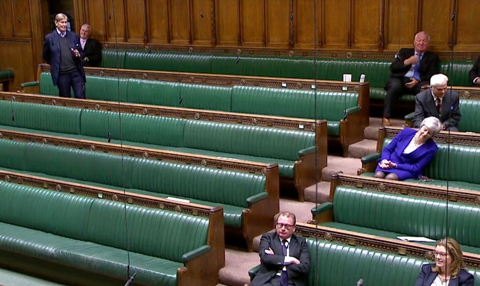 Theresa May did not appear impressed by Sir Bill Cash's comment
