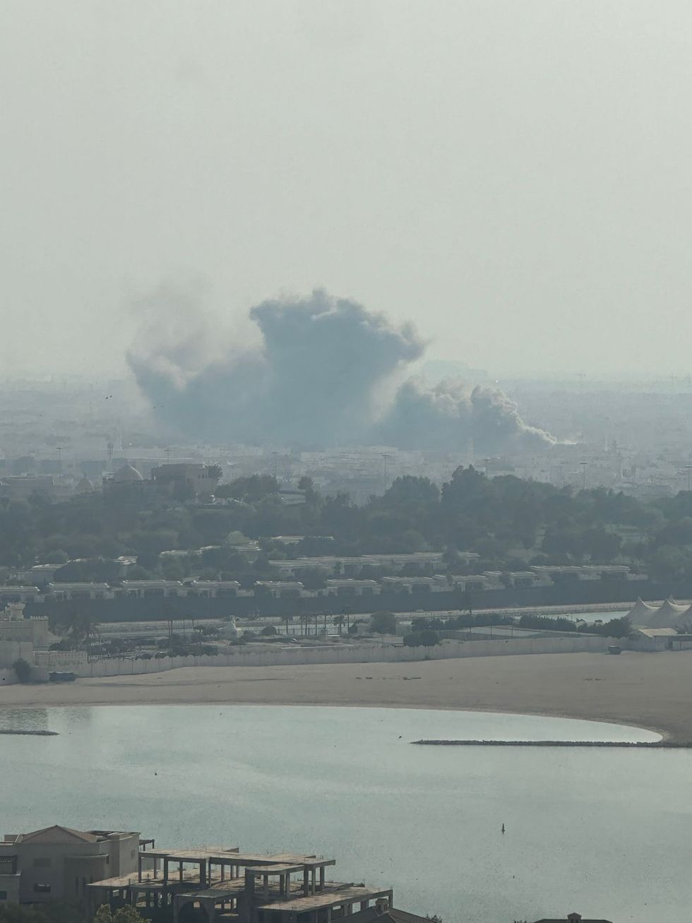Thick clouds of smoke have engulfed the sky in Qatar