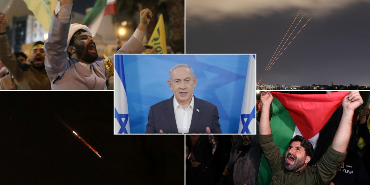 NextImg:Israel shoots down over 300 drones and missiles from Iran as Netanyahu vows 'we will win'