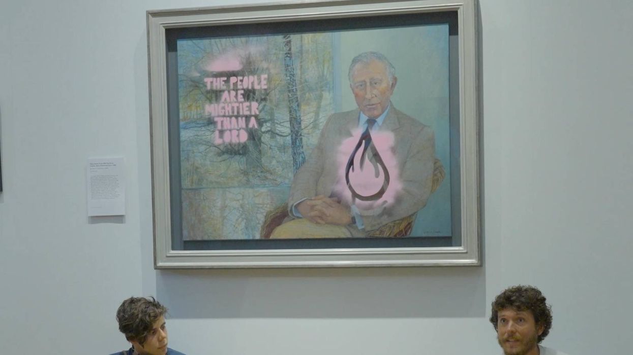 Eco-warriors target King Charles portrait with graffiti in attack at art gallery