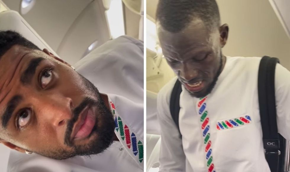 Those on board were dripping with sweat