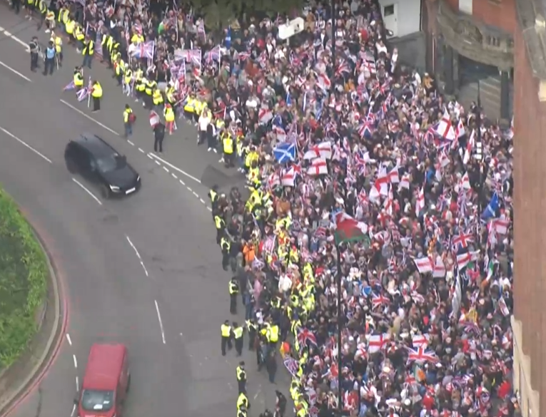 Thousands have descended on the streets of London as part of the 'Unite the Kingdom' march