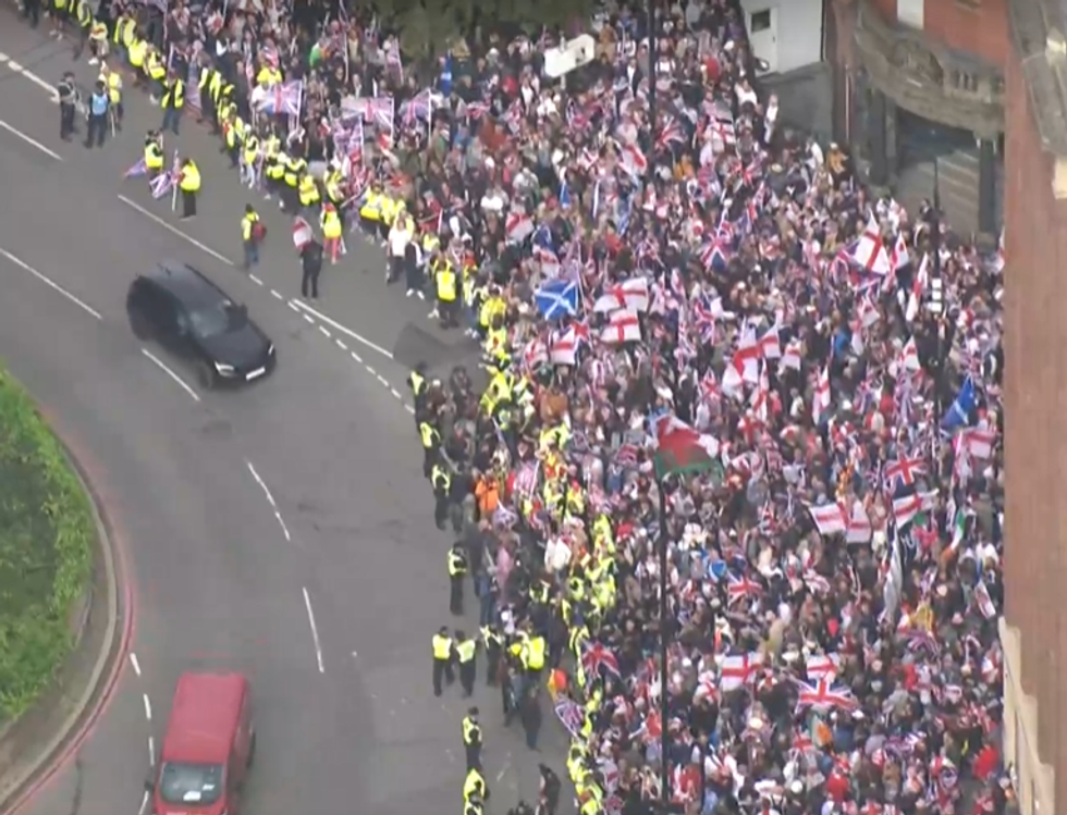 Thousands have descended on the streets of London as part of the 'Unite the Kingdom' march