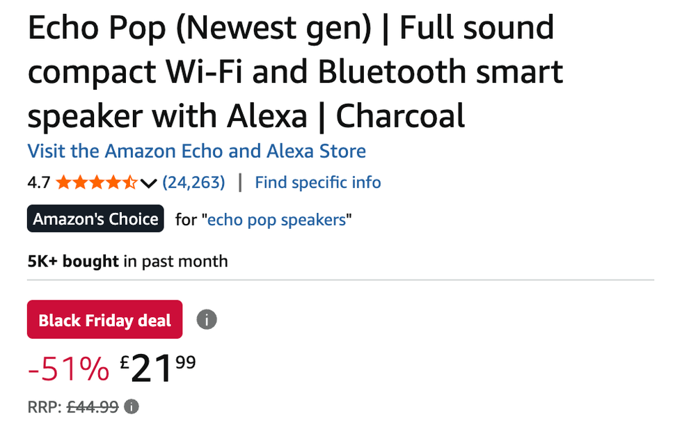 Thousands have purchased the Echo Pop speaker from Amazon in the last month