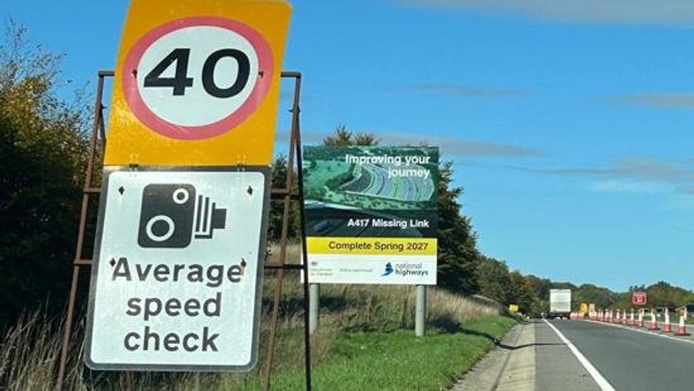 Thousands of drivers have been slapped with a fine for speeding \u200bon the A417