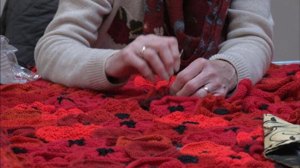 Thousands of handmade poppies decorate West Yorkshire church for Remembrance