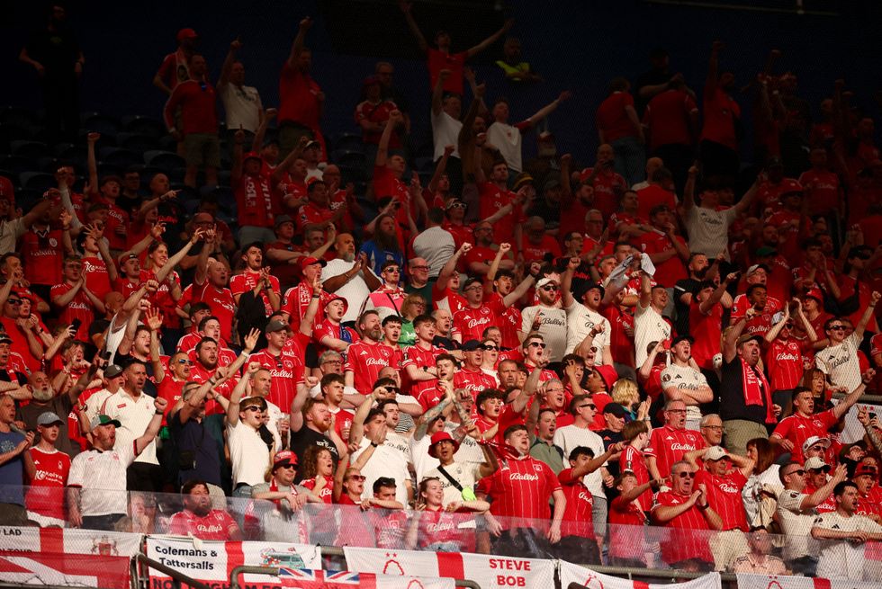 Thousands of Nottingham Forest fans made the trip to Porto