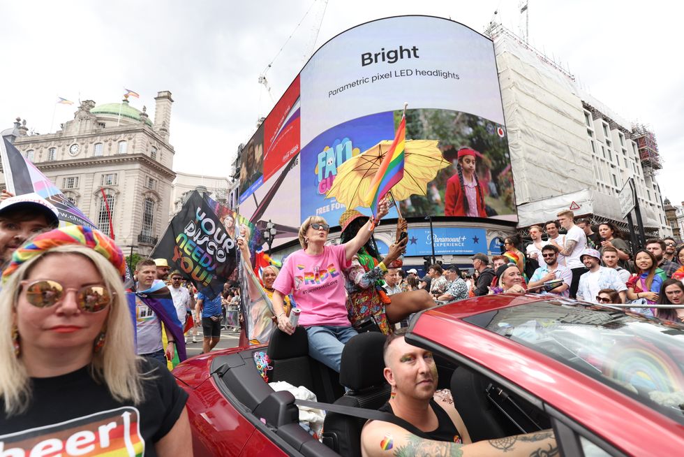 Thousands take to the streets in London to celebrate Pride.