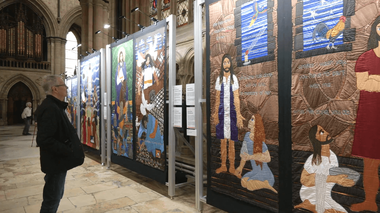 Threads exhibition in Beverley Minster