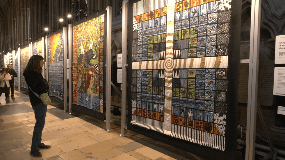 Threads exhibition in Beverley Minster