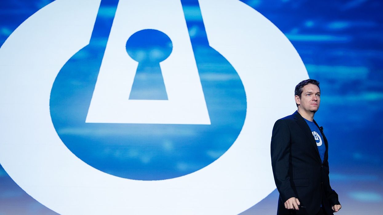 ThreatLocker CEO Danny Jenkins on-stage at a previous Zero Trust World conference