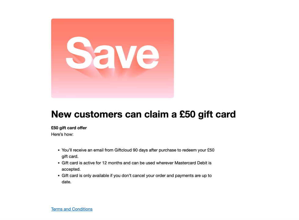 three broadband mastercard ps50