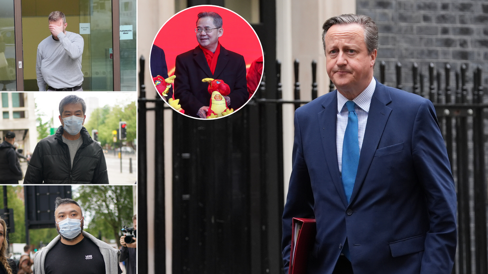 Three charged men/Zheng Zeguang/David Cameron