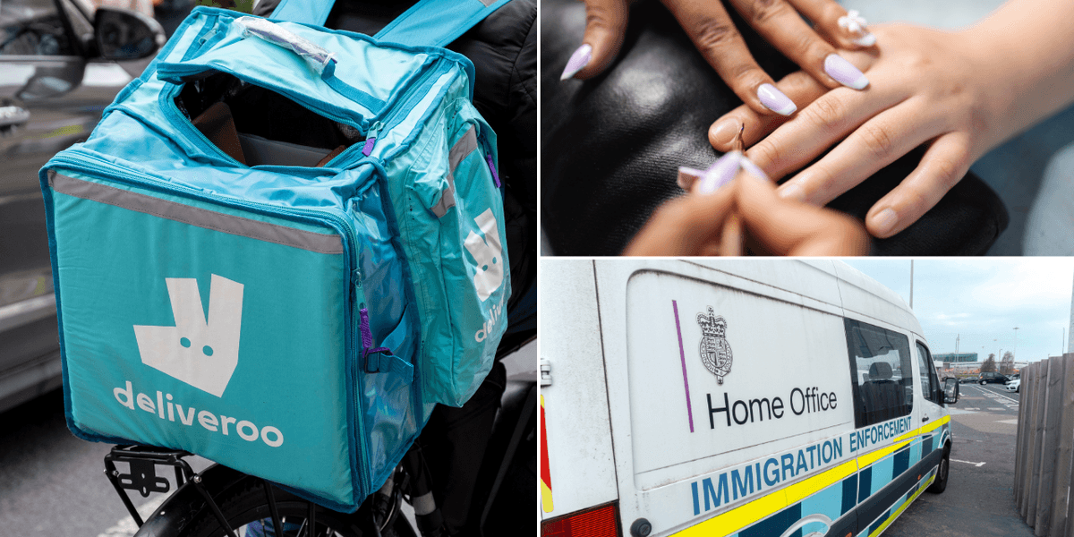 Takeaways, nail salons and delivery riders exposed as worst offenders as Home Office makes record number of raids Takeaways, nail salons and delivery riders exposed as worst offenders as Home Office makes record number of raids