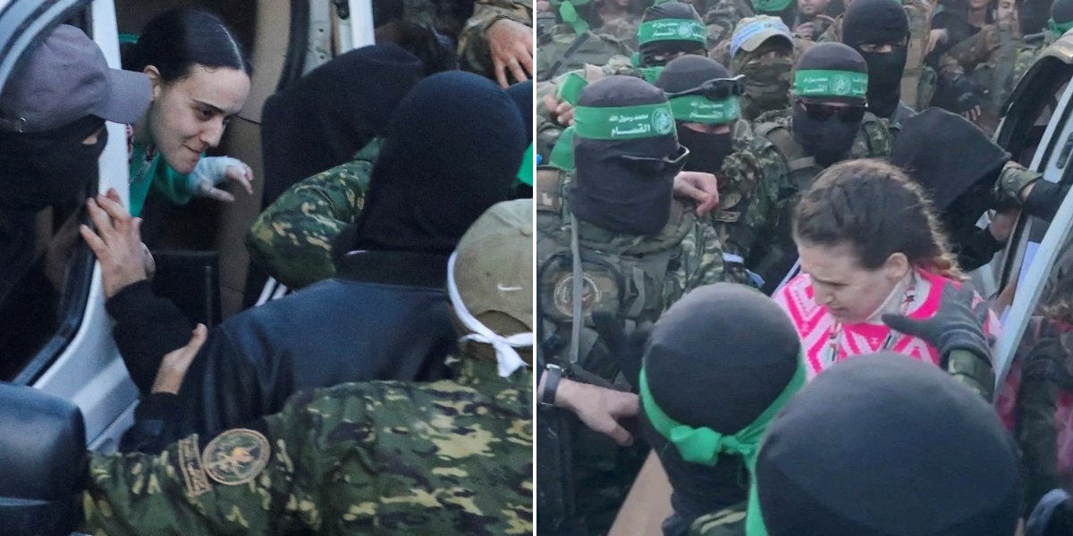 NextImg:Hamas gives hostages 'gift bags' with 'signed certificates of captivity' as mementos