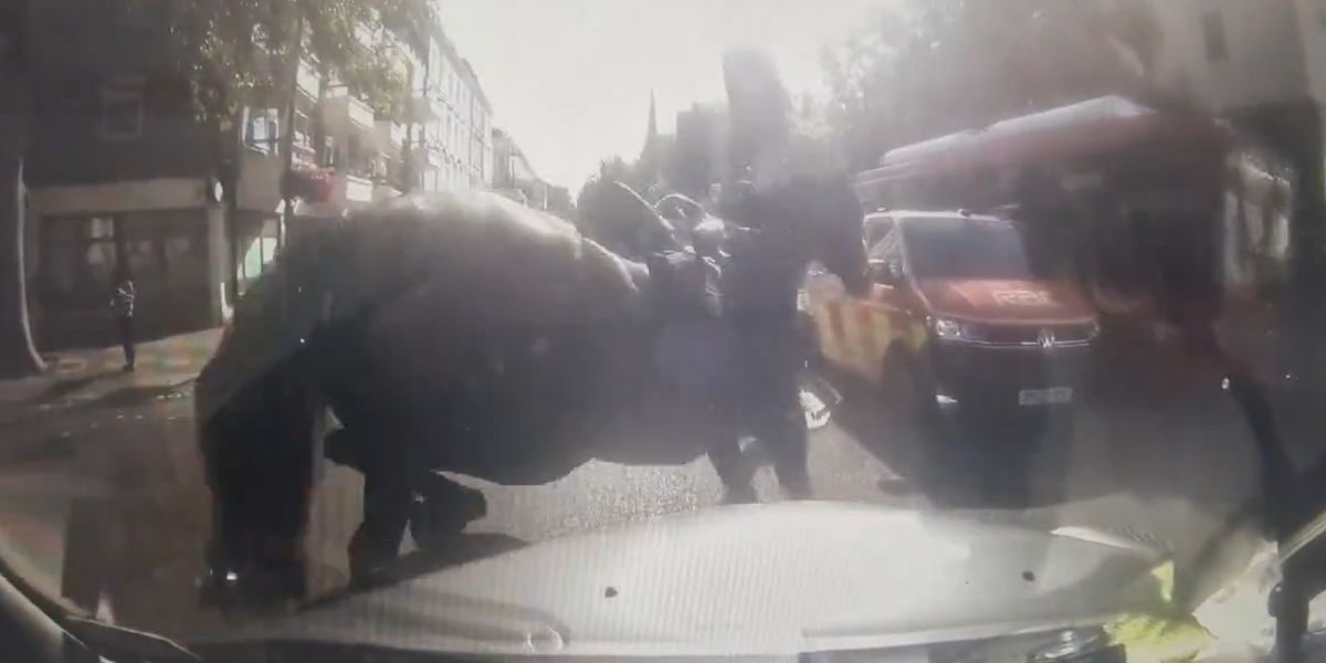 NextImg:Three military horses wreck havoc as they bolt loose through London AGAIN