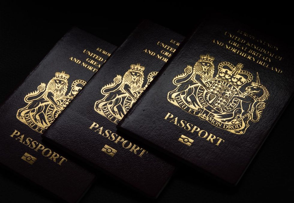 Three UK passports