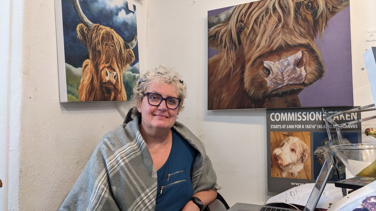 Thuline Hill in studio-gallery in Windermere