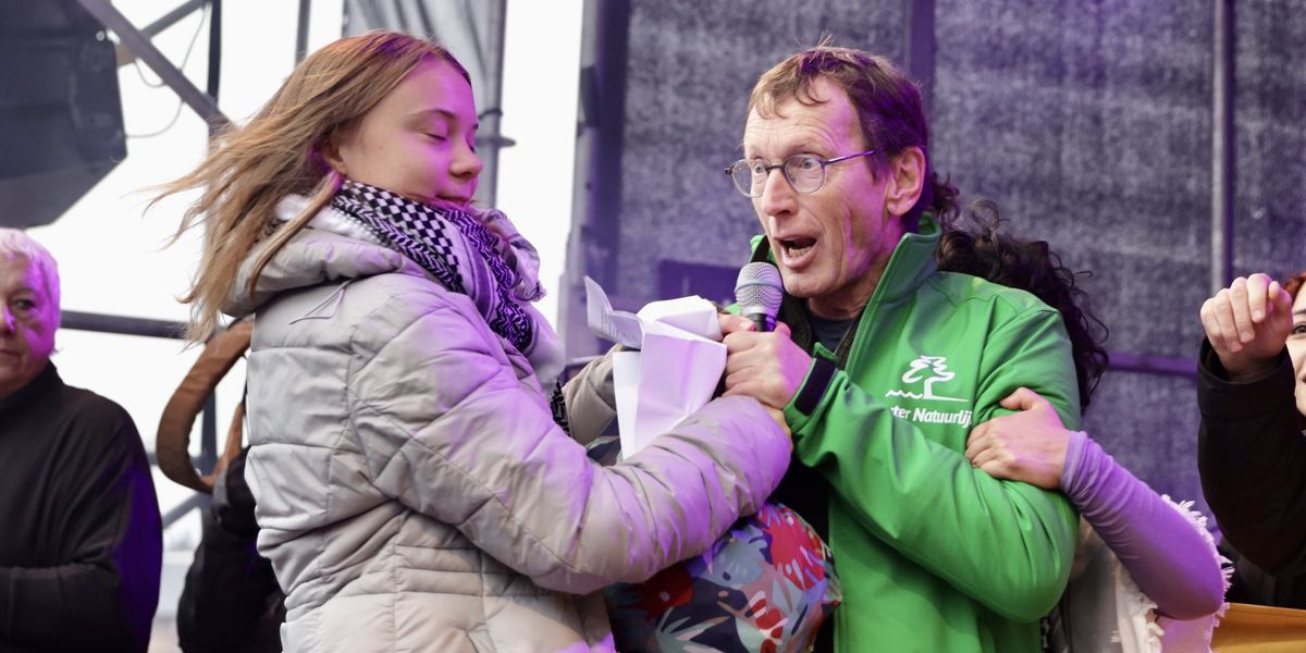NextImg:Greta Thunberg sparks outrage with anti-Israel rant at climate change rally