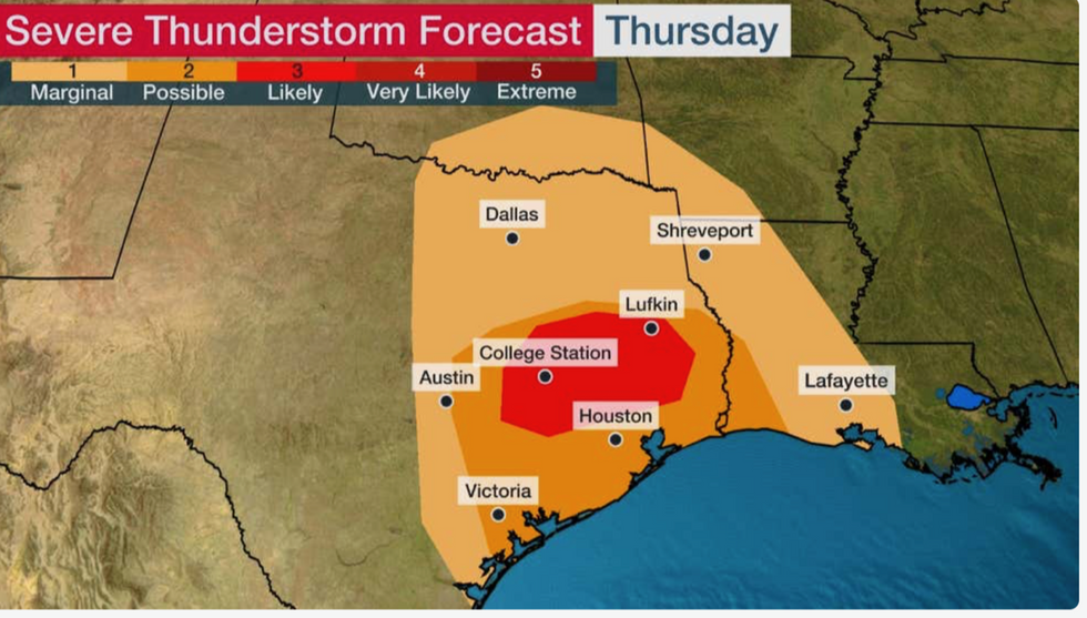 Thunderstorm danger area