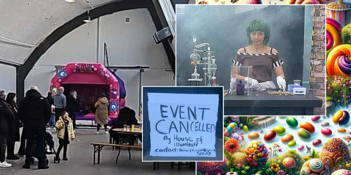 NextImg:Children left in tears over pathetic £35-a-head Willy Wonka event with just a bouncy castle and one Oompa-Loompa