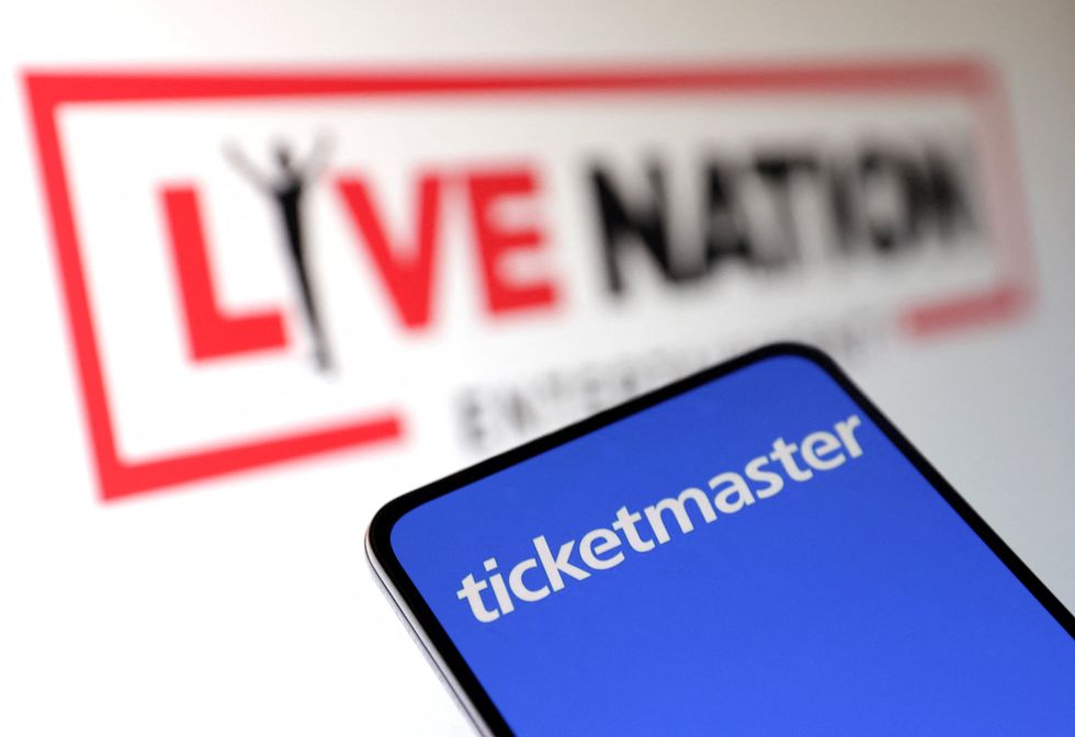 ticketmaster logo pictured on the screen of a smartphone