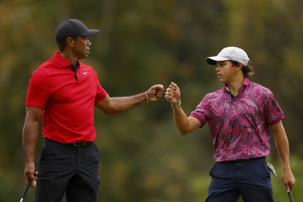 Tiger Woods could one day play on the PGA Tour with his son