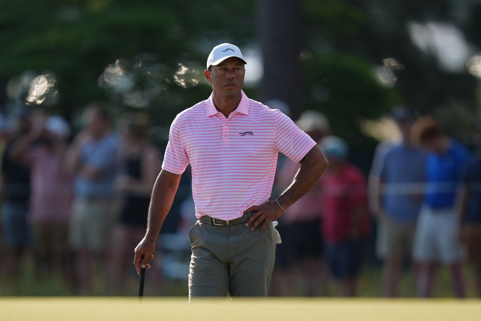 Tiger Woods shot four-over par on Thursday