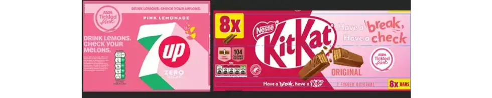 TikTok Asda Tickled Pink Bundle (7UP and KitKat)