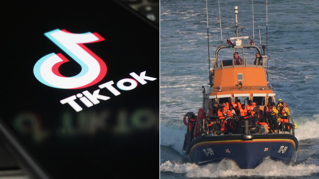 TikTok (left), small boat crossing (right)