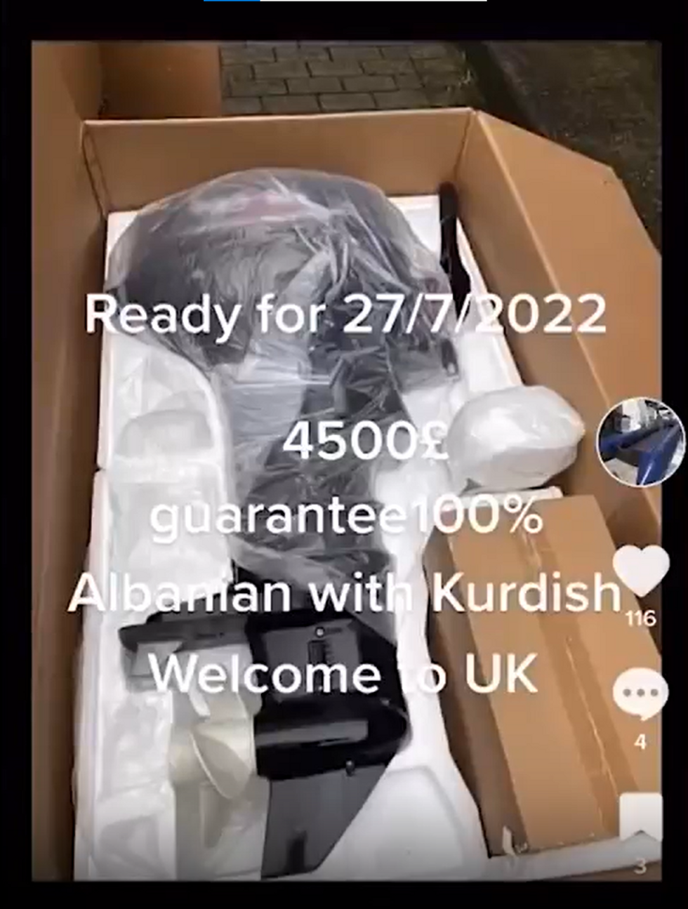 TikTok people smuggler adverts
