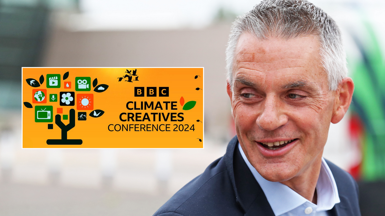 Tim Davie/BBC Climate Creatives Conference logo